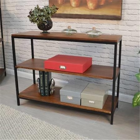 Carolina Chair & Table Carolina Chair CF3040CHETBK Brayden Console Table; Chestnut & Black CF3040CHETBK
